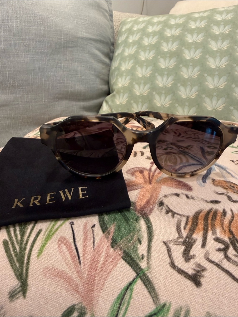 KREWE Paseo Tortoiseshell Sunglasses